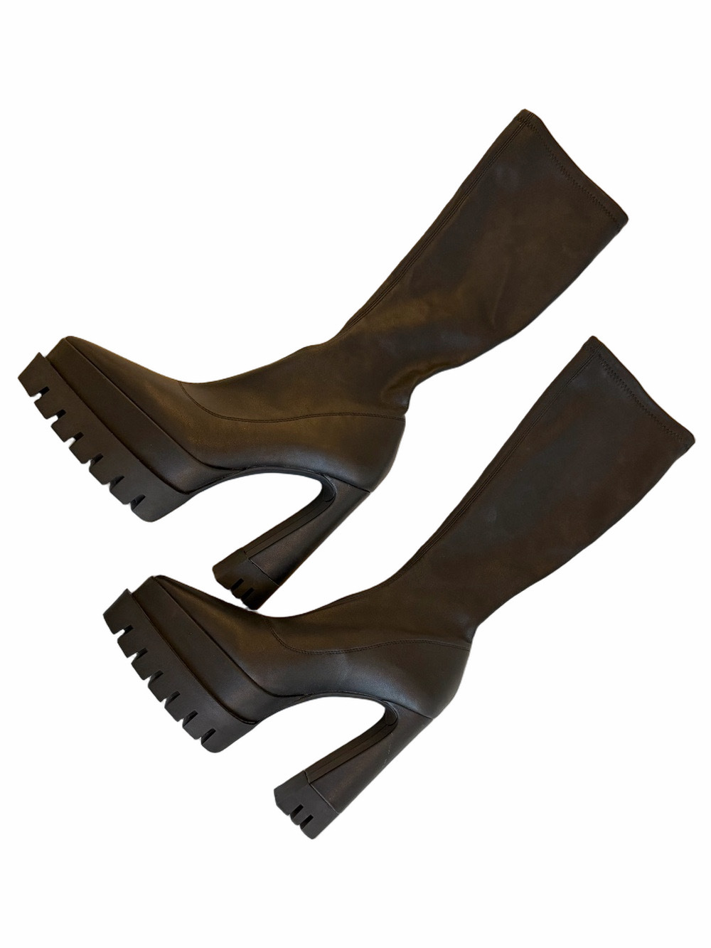 Steve Madden MARA Lug Sole Knee High Platform Boots Size 8 EUC - Picture 8 of 10